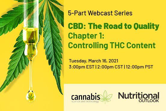 Nutritional Outlook launches expert-driven webcast series on CBD quality control, testing