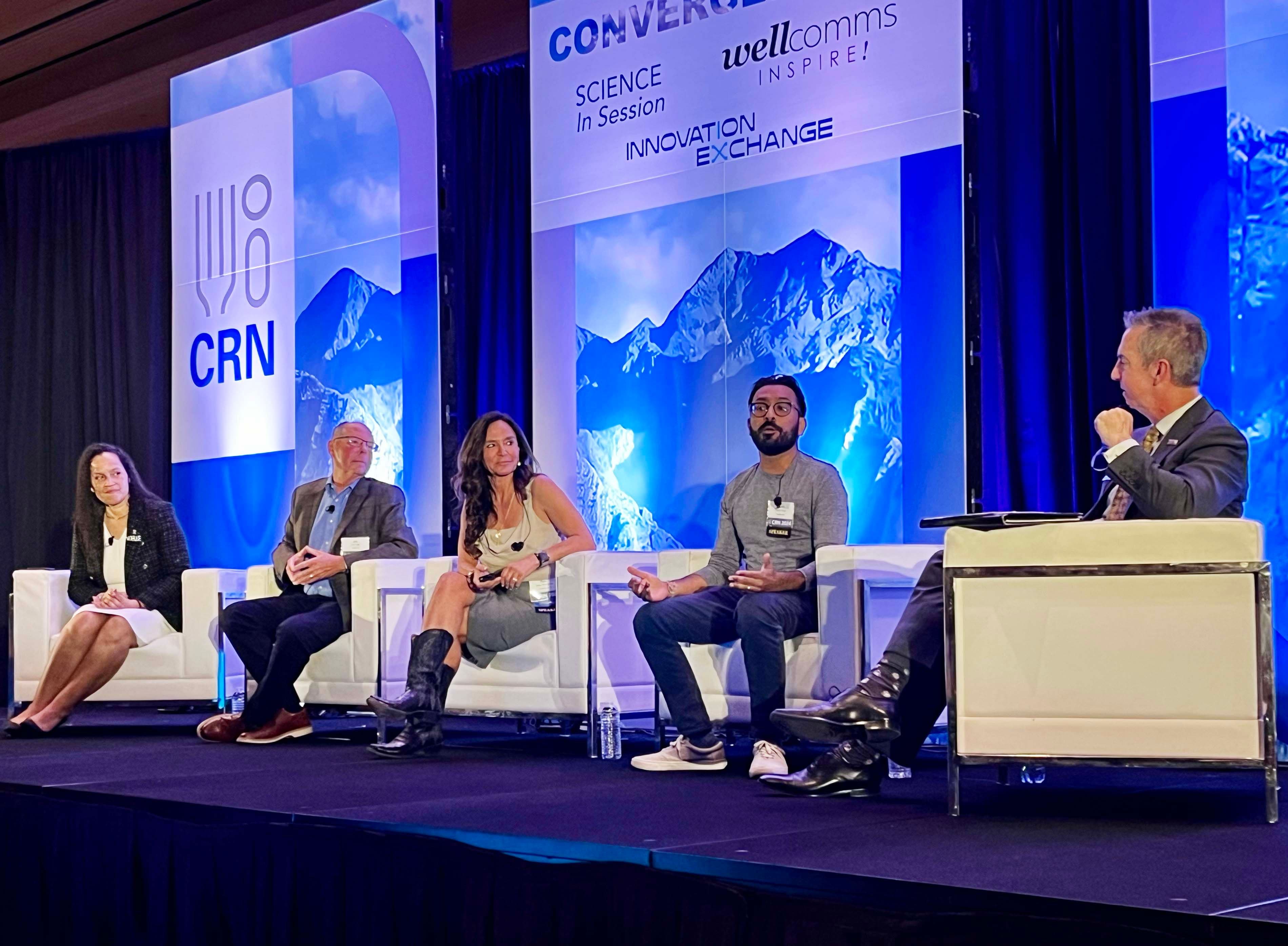 “Applying AI Technologies to the Dietary Supplement Industry,” featuring panelists Noelle Russell, Jim Flatt, Co-founder & CEO, Brightseed; Pelin Thorogood, Co-founder and Executive Chairwoman, Radicle Science; Akash Shah, Co-Founder/CEO, IngredientAI; and Steve Mister, President and CEO, CRN.